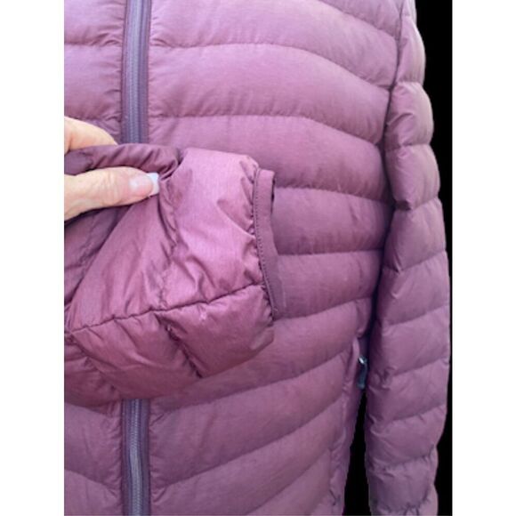 Heat Keep Puffer Size L 90% Down 10% Feathers Burgundy - Picture 6 of 13